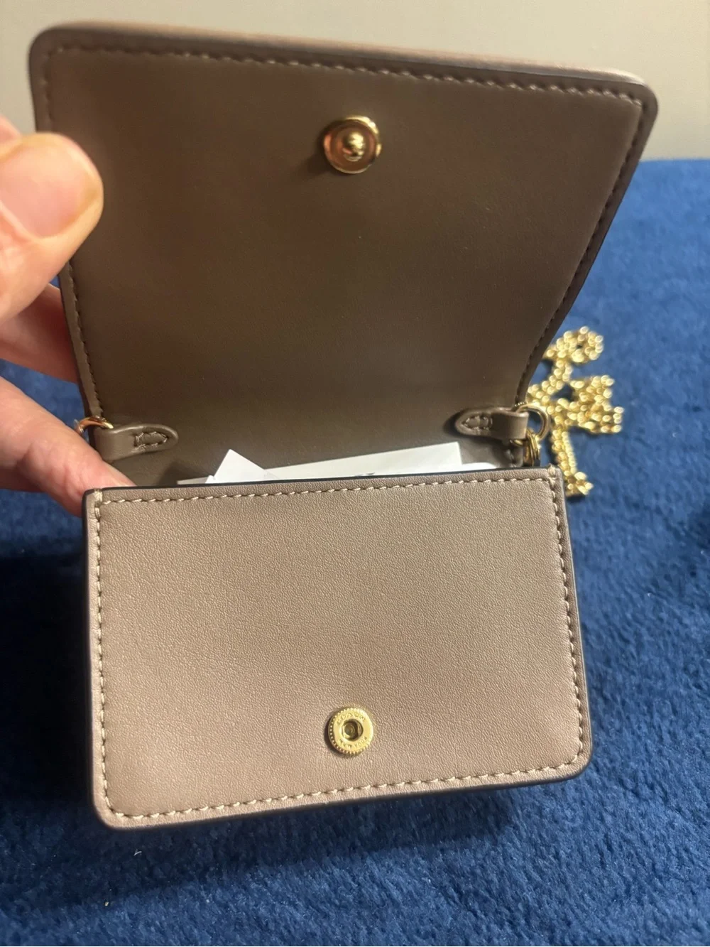 Coach Mini Wallet On A Chain In Signature Jacquard With Floral Embroidery CEF60